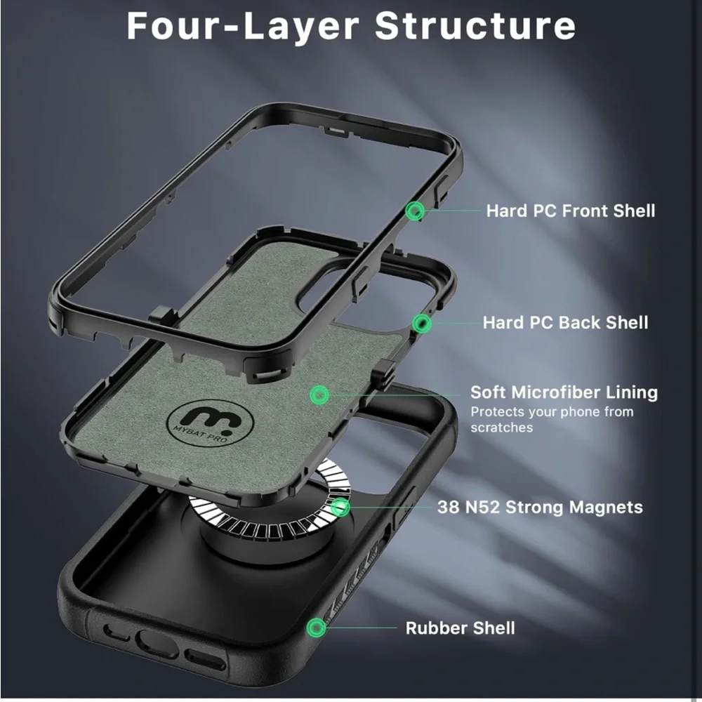 MYBAT PRO Maverick Series iPhone 15 Pro Case with Belt Clip Holster